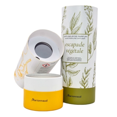 Προσαρμοσμένο τυπωμένο Perfume Cylinder Tube Box Aromatherapy με ένθετο χαρτιού