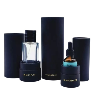 Μπουκάλι αρώματος 30ml 50ml 100ml Black Kraft Cardboard Tube Μπουκάλι αρώματος με ένθετο EVA