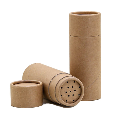 Χαρτί Kraft Cardboard for Food Στρογγυλό σωληνάριο με Paper Sifter Salt Seasoning Shake