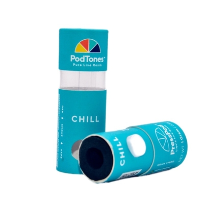 Προσαρμοσμένο Vape Child Resistant Paper Packaging Μικρός στρογγυλός χάρτινος σωλήνας με διαφανές παράθυρο