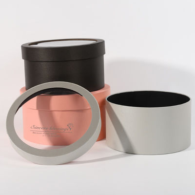 Flower Tube Box Συσκευασία Στρογγυλό επάνω παράθυρο Κύλινδρος Κομψό κουτί δώρου