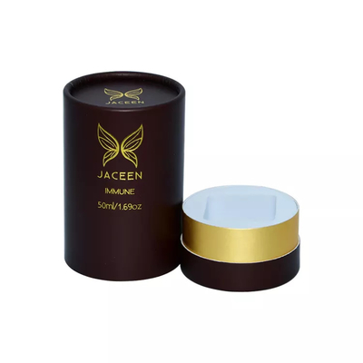 Rigid Cardboard Gold Stamping Perfume Paper Tube Box Προσαρμοσμένη χάρτινη συσκευασία για άρωμα