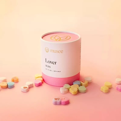 Προσαρμοσμένο σχέδιο Cardboard Bath Bombs Tube Skin Care Eco Tube Συσκευασία για βάλσαμο μπάνιου