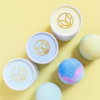 Προσαρμοσμένο σχέδιο Cardboard Bath Bombs Tube Skin Care Eco Tube Συσκευασία για βάλσαμο μπάνιου