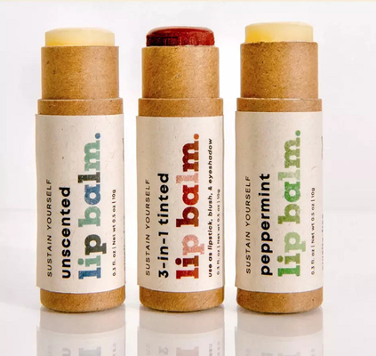 0.5oz σωλήνες χειλικού βάλσαμου χαρτιού της Kraft, αποσμητική χαρτονένια ώθηση χαρτονιού επάνω στους σωλήνες