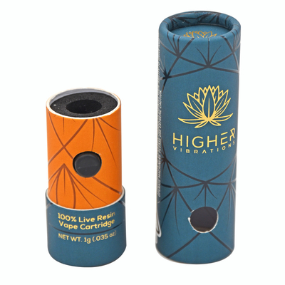 Προσαρμοσμένη συσκευασία Vape Cartridge Cardboard Tube με κλειδαριά για παιδιά