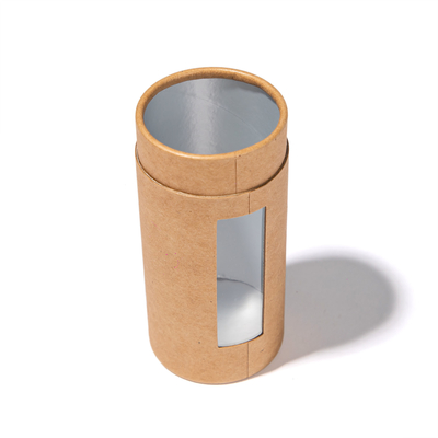 Χάρτινος σωλήνας Kraft Grade Chocolate Food με παράθυρο PVC Food Tea Paper Box Συσκευασία