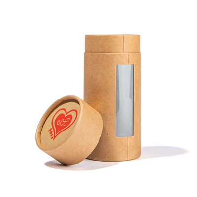 Χάρτινος σωλήνας Kraft Grade Chocolate Food με παράθυρο PVC Food Tea Paper Box Συσκευασία
